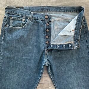 38x34 LEVI’S 501 Straight Leg Button Fly Jeans Men’s Blue 100% Cotton 00501-0536